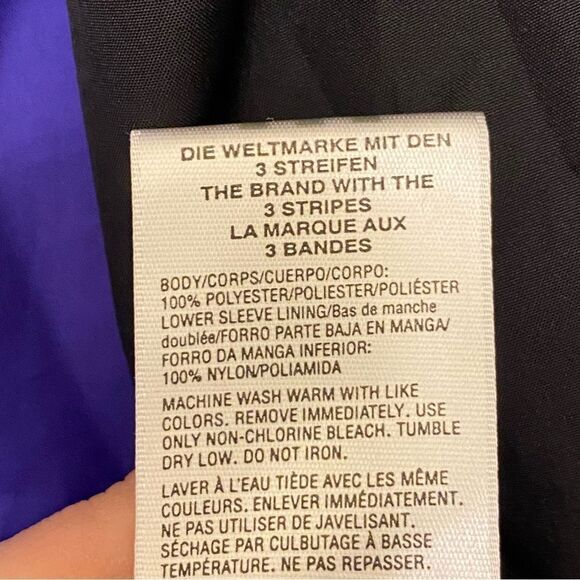 Adidas vintage Y2K purple full zip track windbreaker Jacket Womens M - Picture 10 of 11